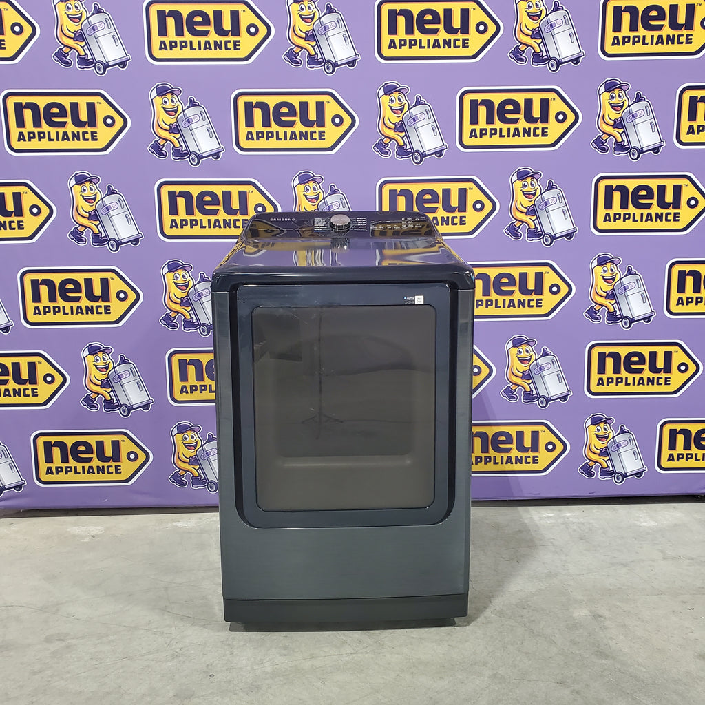 Pictures of Samsung Brushed Navy Blue 7.4 cu. ft. Smart Vented Electric Dryer with Pet Care Dry and Steam Sanitize+ 6SD59 - DVE54CG7150D - Scratch & Dent (Moderate) - Neu Appliance Outlet - Discount Appliance Outlet in Austin, Tx