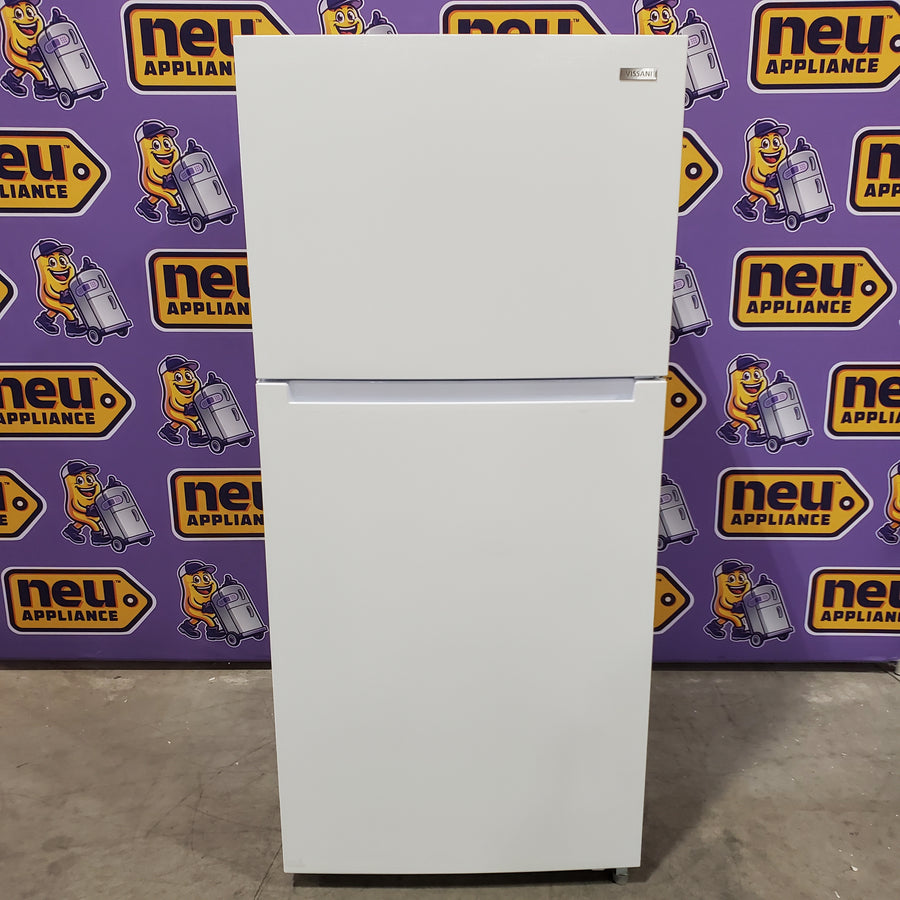 Vissani 18.1 cu. ft. Top Freezer Refrigerator with Adjustable Glass Shelving in White, Garage Ready 25136SD640 - MDTF18WHR5 - Scratch & Dent (Minor)