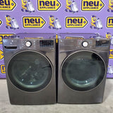 LG Front Load 4.5 Cu. Ft. Washer with TurboWash 360 Technology WM4000HBA - Scratch & Dent (Minor) and LG Smart Wi-Fi Enabled Front Load Electric 7.4 Cu. Ft. Dryer with TurboSteam 16265 - DLEX4000B - Scratch & Dent (Moderate)