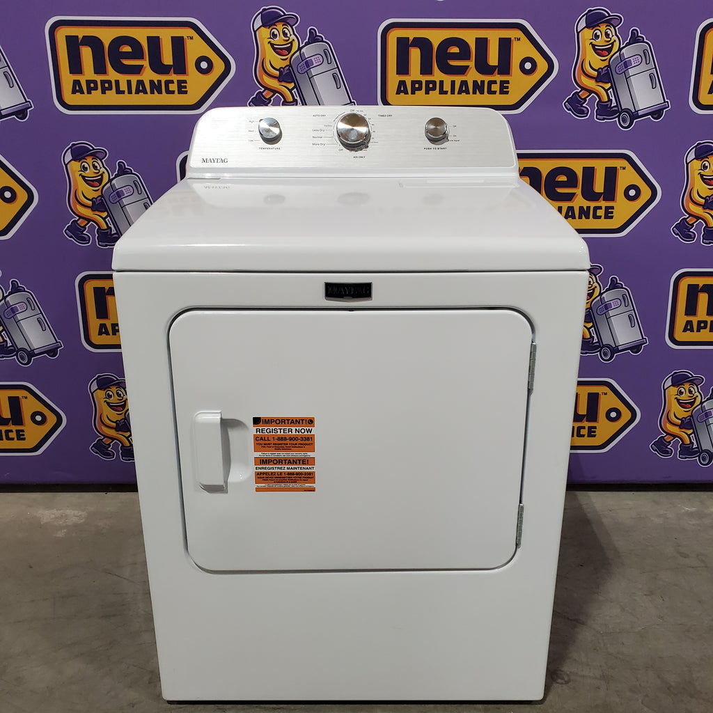 Pictures of Maytag Top Load 4.5 Cu. Ft. Washer with Extra Power MVW5035MW - Scratch & Dent (Moderate) and Maytag Top Load 7.0 Cu. Ft. Electric Dryer with Wrinkle Prevent Phase 16223 - MED4500MW - Scratch & Dent (Minor) - Neu Appliance Outlet - Discount Appliance Outlet in Austin, Tx