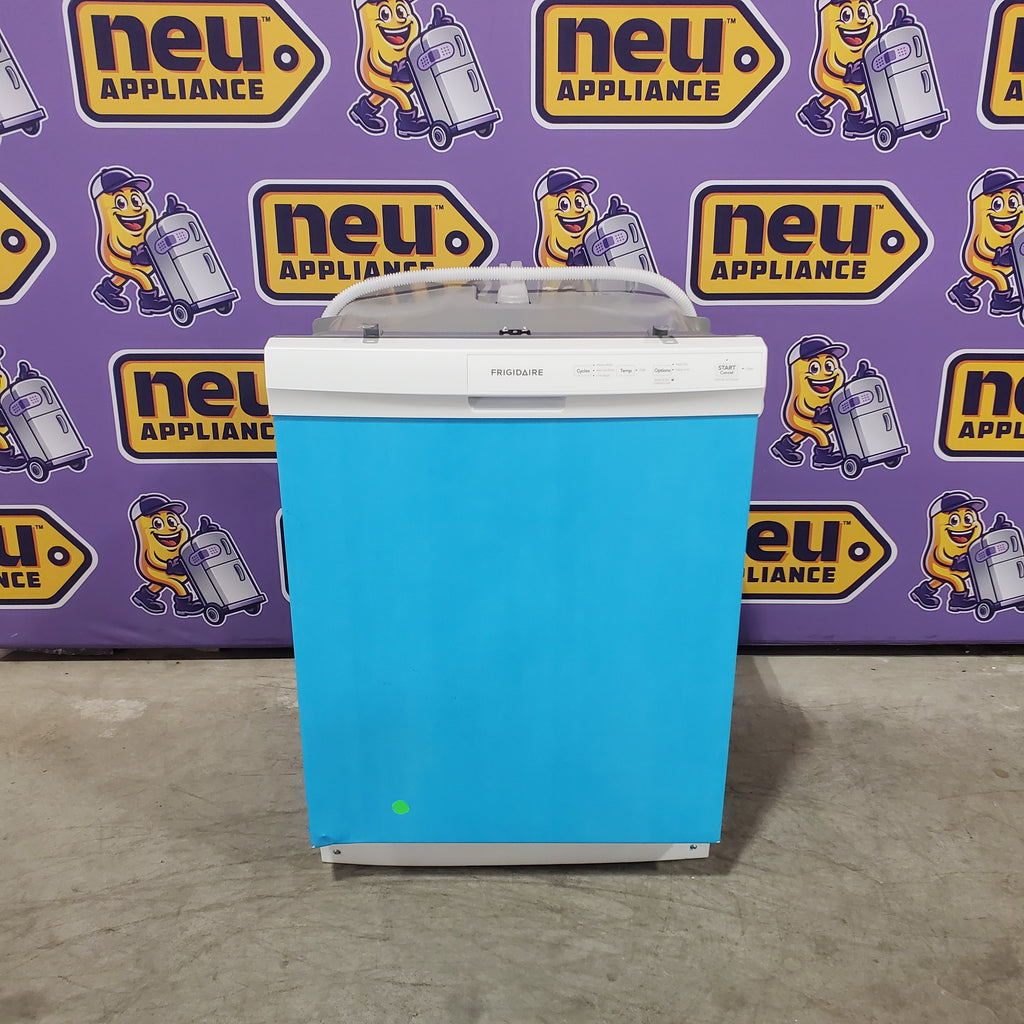 Pictures of Frigidaire 24 In. in. Front Control Built-In Tall Tub Dishwasher in White with 3-Cycles, 55 dBA 20534SD696 - FFCD2413UW - Scratch & Dent (Moderate) - Neu Appliance Outlet - Discount Appliance Outlet in Austin, Tx