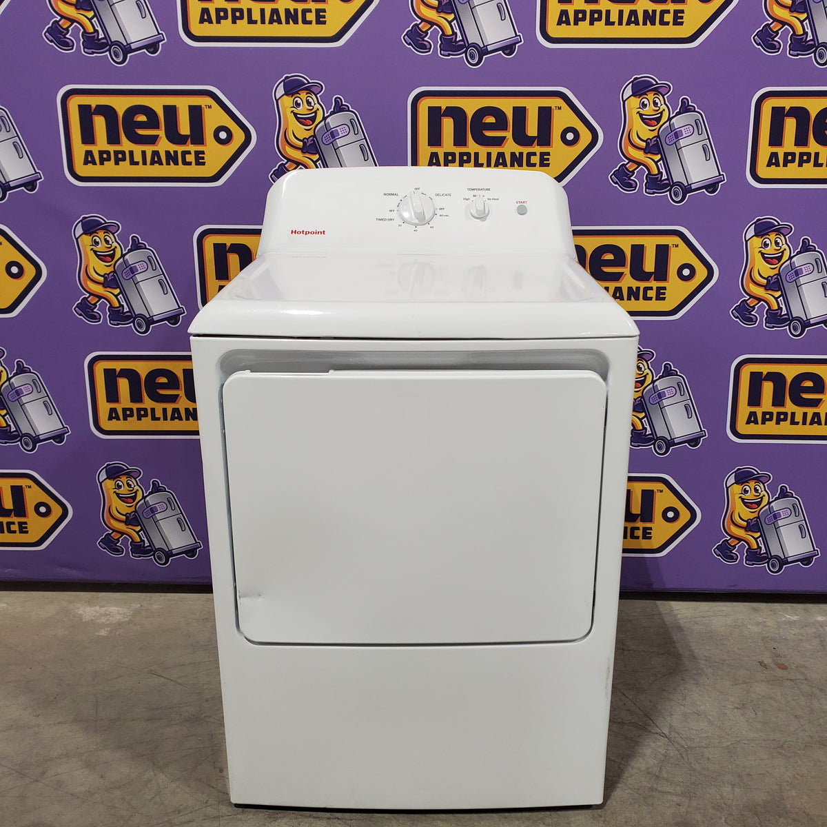 Hotpoint 6.2 cu. ft. Capacity Electric Dryer with Up To 120 ft. Venting and Shallow Depth 25131SD949 - HTX26EASWWW - Scratch & Dent (Major)
