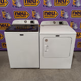 Maytag Top Load 4.8 cu ft Washer with Deep Fill and Slow-Close Glass Lid MVW6200KW - Scratch & Dent (Major) and Maytag 7.0 cu. ft Top Load Gas Dryer with Moisture Sensing 16192 - MGD6200KW - Scratch and Dent (Moderate)