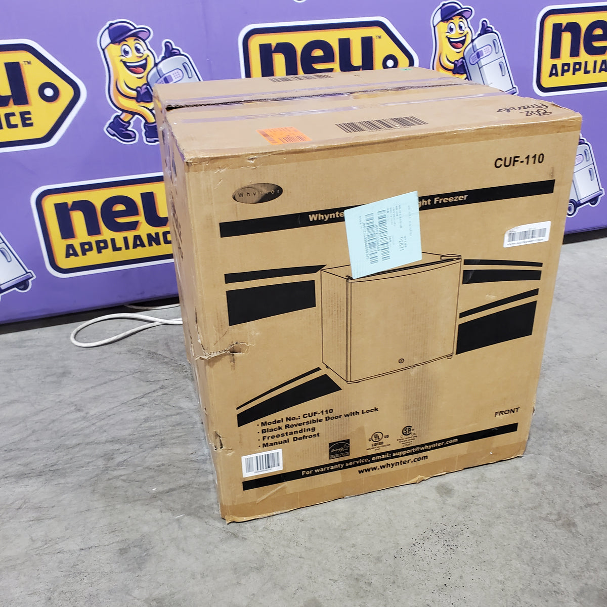 Whynter 1.1 cu ft Upright Compact Mini Freezer with Lock CUF-110 - New in Box