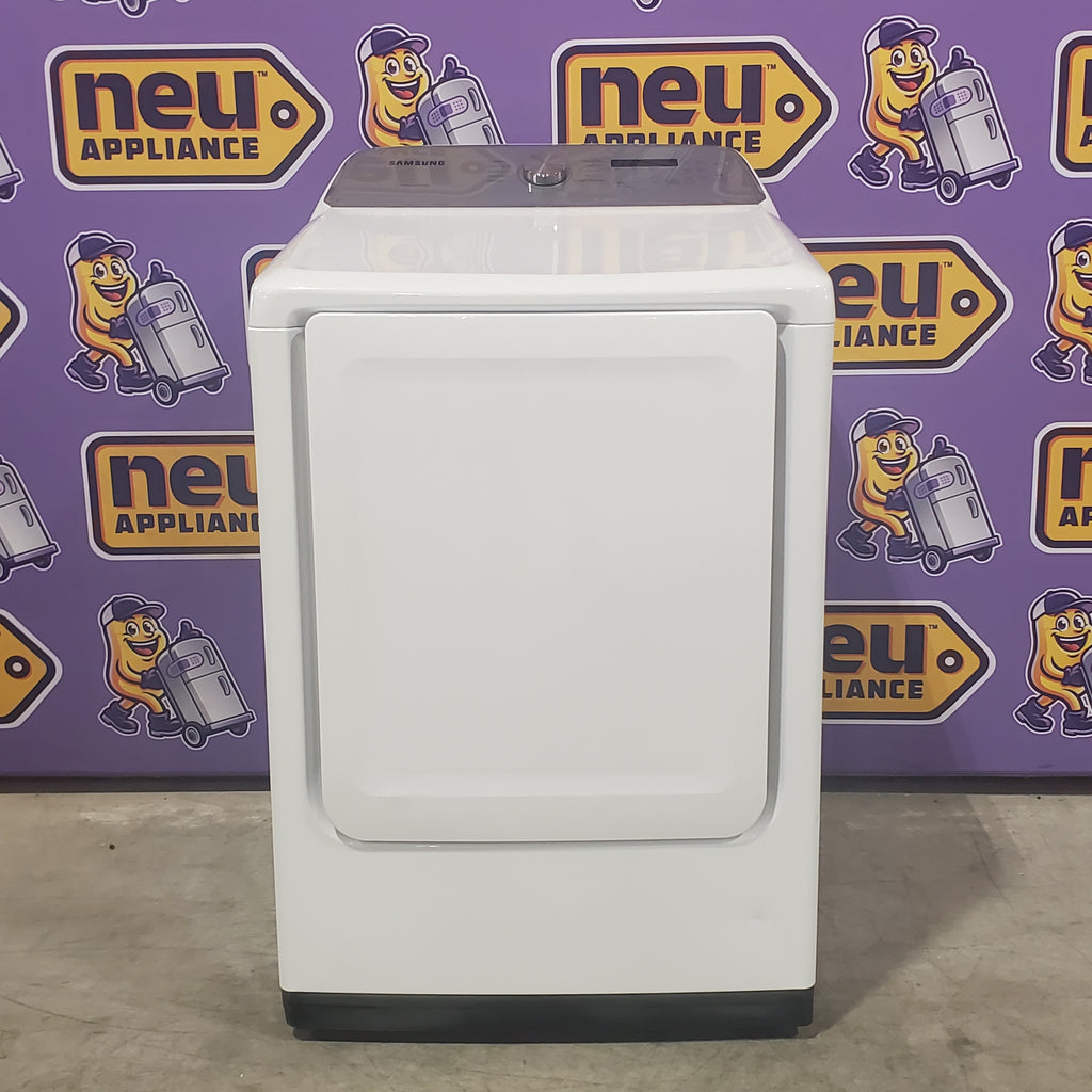 Samsung White Top Load 5.0 Cu. Ft. Washer with Active Water Jet WA50R5200AW - Certified Refurbished and Samsung White Electric 7.4 Cu. Ft. Dryer with Sensor Dry 16085 - DVE50R5200W - Certified Refurbished