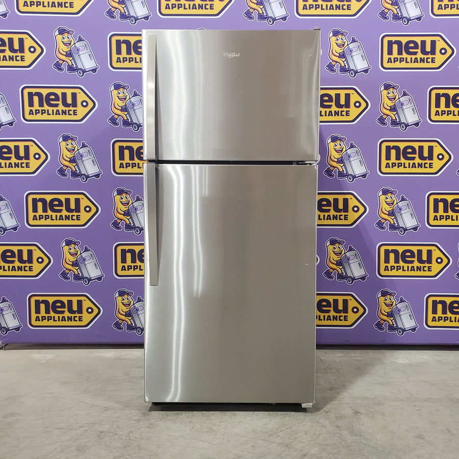 Whirlpool 30" Wide 18.2 cu. ft. Top Freezer Refrigerator in Monochromatic Stainless Steel 3SD667 - WRT318FZDM - Open Box