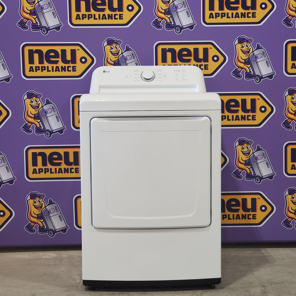 Pictures of LG 4.3 cu. ft. Capacity Top Load Washer with TurboDrum™ Technology and Impeller WT6100CW - Open Box and 7.3 cu. ft. Rear Control Vented Electric Energy Star Dryer with Sensor Dry DLE6100W - Open Box - Neu Appliance Outlet - Discount Appliance Outlet in Austin, Tx