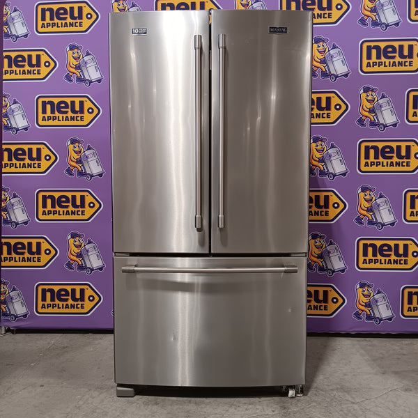 Maytag 25.2-cu ft French Door Refrigerator with Ice Maker in Fingerprint Resistant Stainless Steel 25136CR626 - MFF2558FEZ - Scratch &amp; Dent - Minor