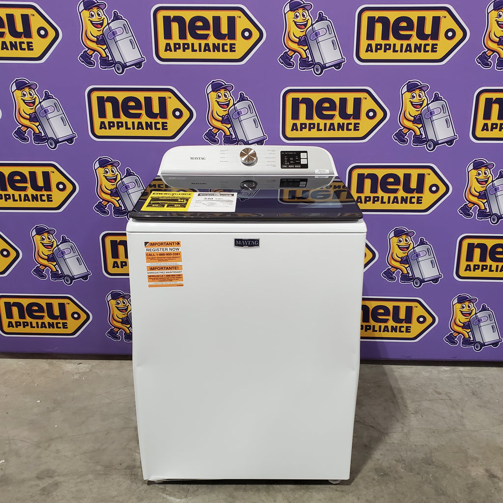Pictures of Maytag Top Load 4.8 cu ft Washer with Deep Fill and Slow-Close Glass Lid 30131SD35 - MVW6200KW - Scratch & Dent (Major) - Neu Appliance Outlet - Discount Appliance Outlet in Austin, Tx