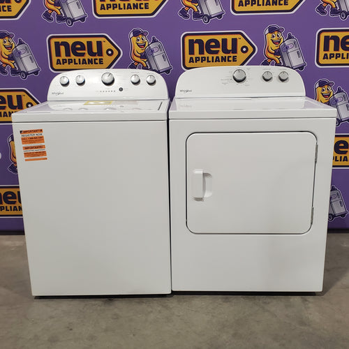 Pictures of Whirlpool Top Load 3.5 Cu. Ft. Washer with Deep Water Wash Option WTW4816FW - Scratch & Dent (Minor) and Whirlpool Vented 7.0 Cu. Ft. Electric Dryer 16130 - WED4815EW - Scratch & Dent (Minor) - Neu Appliance Outlet - Discount Appliance Outlet in Austin, Tx