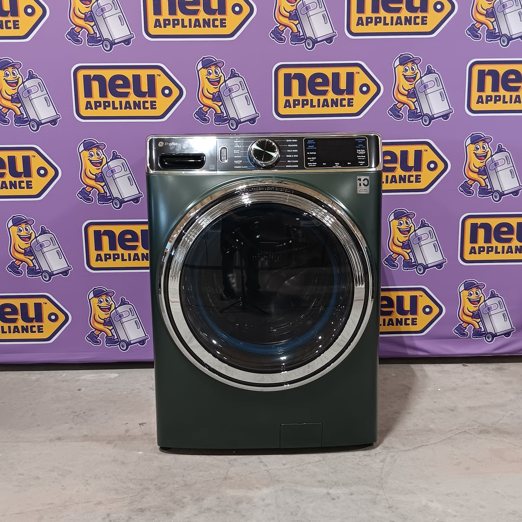 Pictures of GE Profile™ 5.5 cu. ft. Capacity Smart Front Load ENERGY STAR® Steam Washer with UltraFresh Vent System+ and Smart Wash & Smart Rinse PFW955SPWGN - New in Box - Neu Appliance Outlet - Discount Appliance Outlet in Austin, Tx