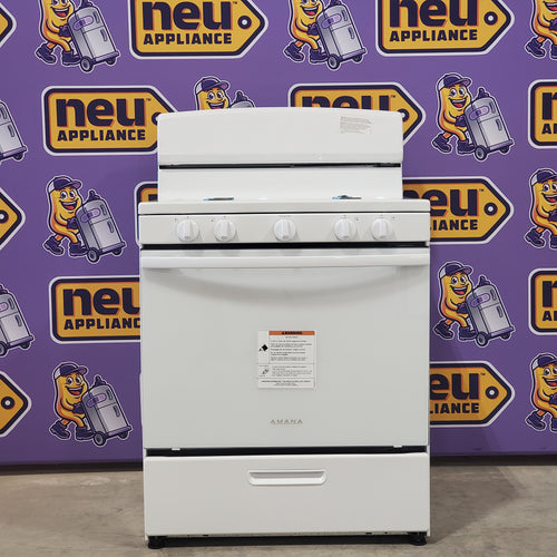 Pictures of Amana Gas 30" Range with Easy Clean Glass Door and Temp Assure Cooking System in White AGR4203MNW - Scratch and Dent (Minor) - Neu Appliance Outlet - Discount Appliance Outlet in Austin, Tx