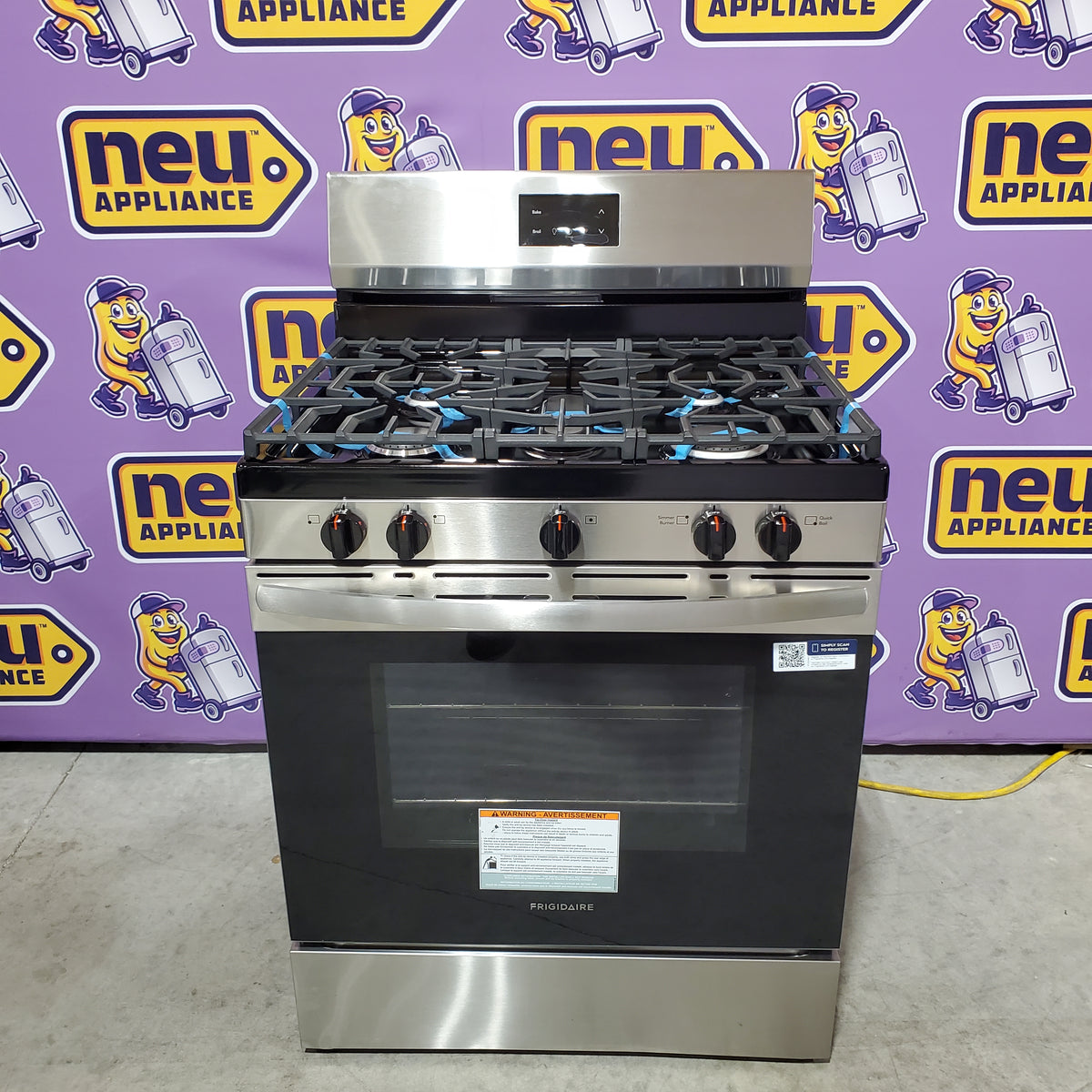 Frigidaire 5 Burner Gas Range with Even Baking Technology in Stainless Steel FCRG3052BS - Scratch & Dent (Minor)
