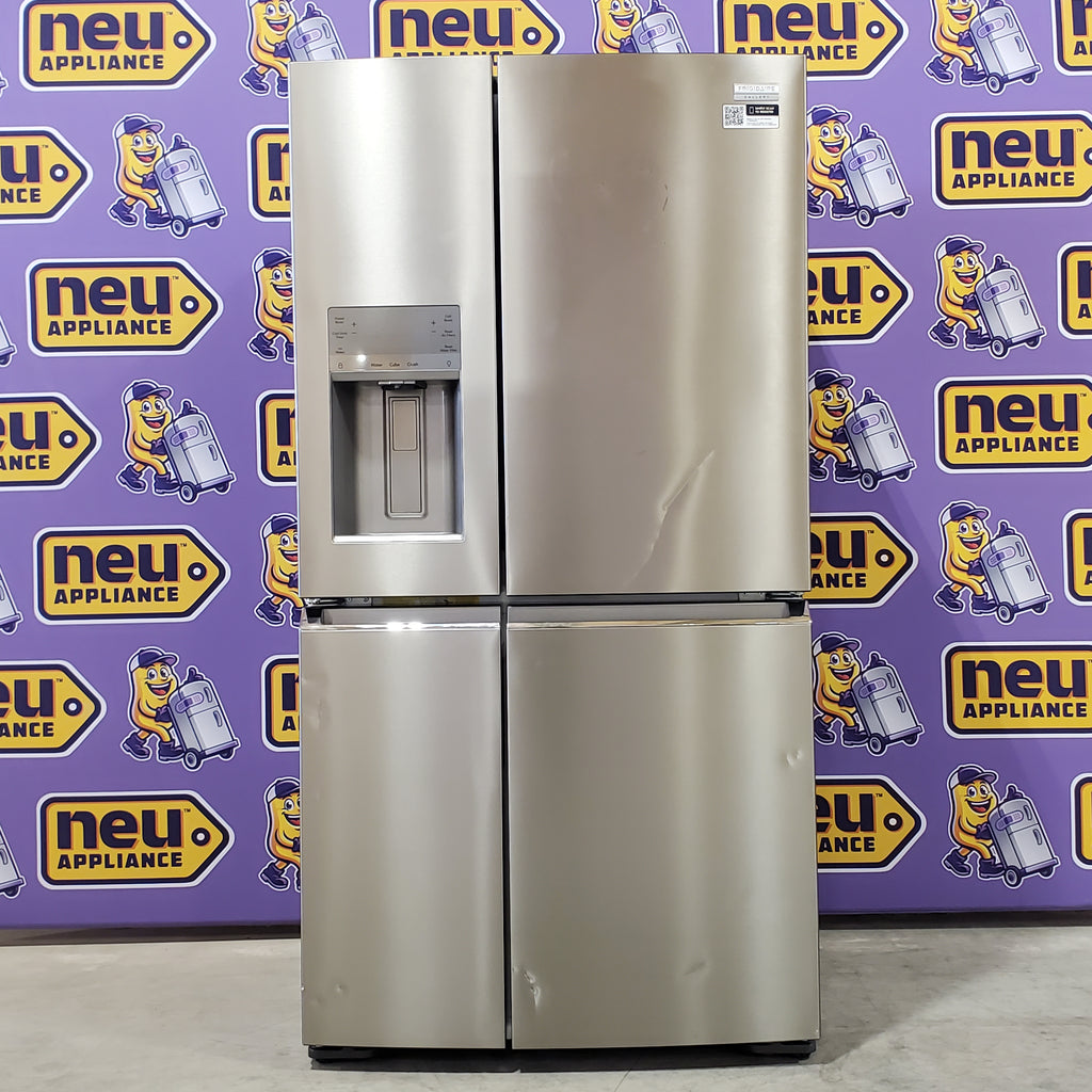 Pictures of Frigidaire Gallery 22 Cu. Ft. Counter-Depth 4-Door Energy Star Certified Refrigerator in Smudge-Proof Stainless Steel GRQC2255BF - Scratch & Dent (Minor) - Neu Appliance Outlet - Discount Appliance Outlet in Austin, Tx