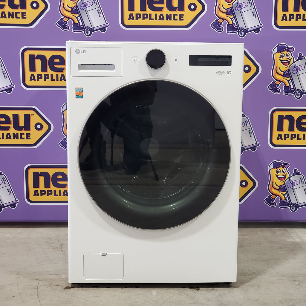 Pictures of LG White Smart Front Load 4.5 Cu. Ft. Washer with TurboWash 360 and AI Built-In intelligence WM5500HWA - Scratch and Dent (Minor) - Neu Appliance Outlet - Discount Appliance Outlet in Austin, Tx