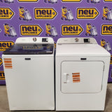 Maytag Top Load 4.8 cu ft Washer with Deep Fill and Slow-Close Glass Lid MVW6200KW - Scratch & Dent (Moderate) and Maytag 7.0 cu ft Electric Dryer with Moisture Sensing and Quick Dry Cycle 16232 - MED6200KW - Scratch & Dent (Minor)