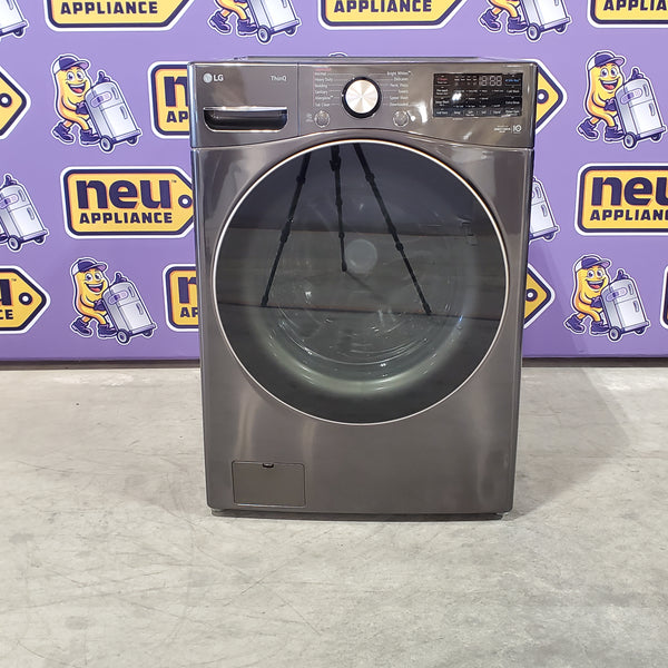 LG Stackable Smart Front Load 4.5 Cu. Ft. Washer with TurboWash 360 Technology in Black Steel WM4000HBA - Open Box