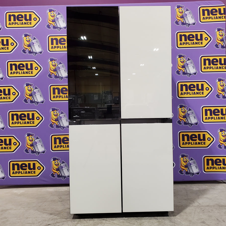 Samsung Bespoke 4-Door Flex™ Refrigerator (29 cu. ft.) with Beverage Zone™ and Auto Open Door in White Glass - 4SD400 - RF29DB970012AA - Open Box