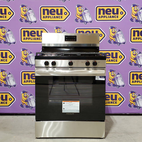 Frigidaire 5 Burner Gas Range with Even Baking Technology in Stainless Steel 4SD483 - FCRG3052BS - Scratch & Dent (Minor)