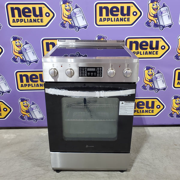 Lanbo 24 in. 4 Burner Elements Freestanding Electric Range in Stainless Steel with Air Fry, Rotisserie and True Convection 251315SD1150 - LBERT24RCSAA - Scratch & Dent (Minor)