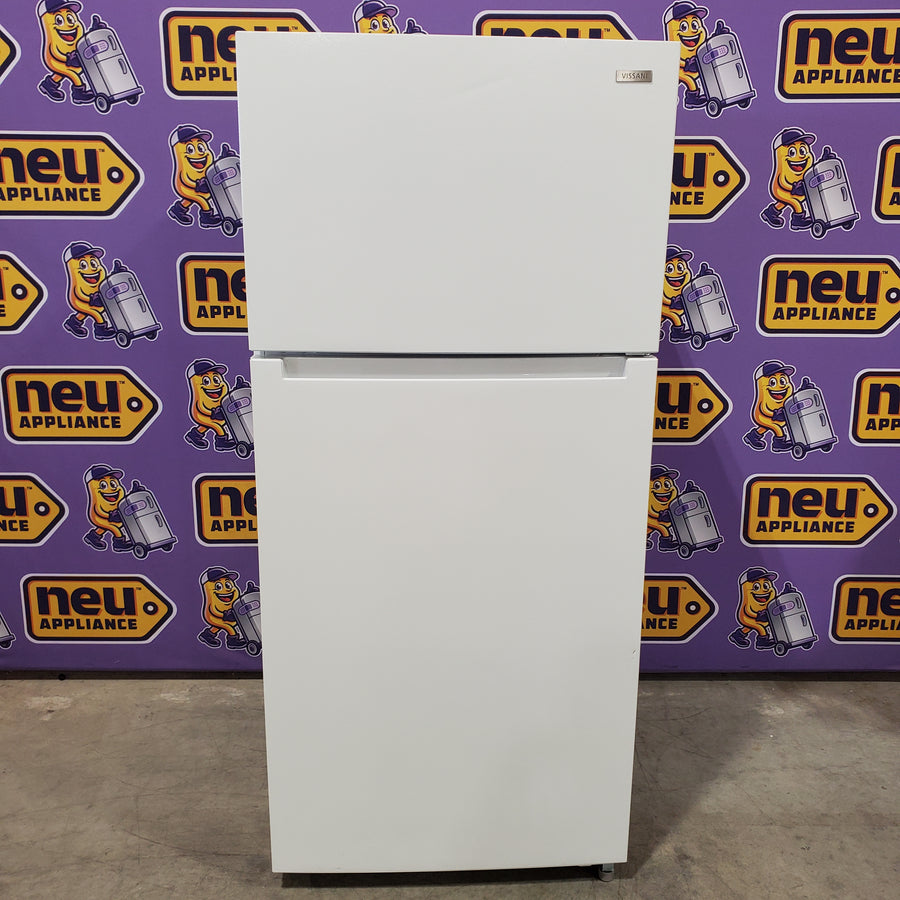 Vissani 18.1 cu. ft. Top Freezer Refrigerator with Adjustable Glass Shelving in White, Garage Ready 25136CR628 - MDTF18WHR5 - Certified Refurbished