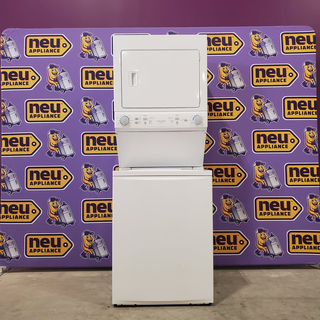 Pictures of Frigidaire White Electric Laundry Center with 3.9 Cu. Ft. Washer and 5.5 Cu. Ft. Dryer FLCE7522AW3 - Certified Refurbished - Neu Appliance Outlet - Discount Appliance Outlet in Austin, Tx