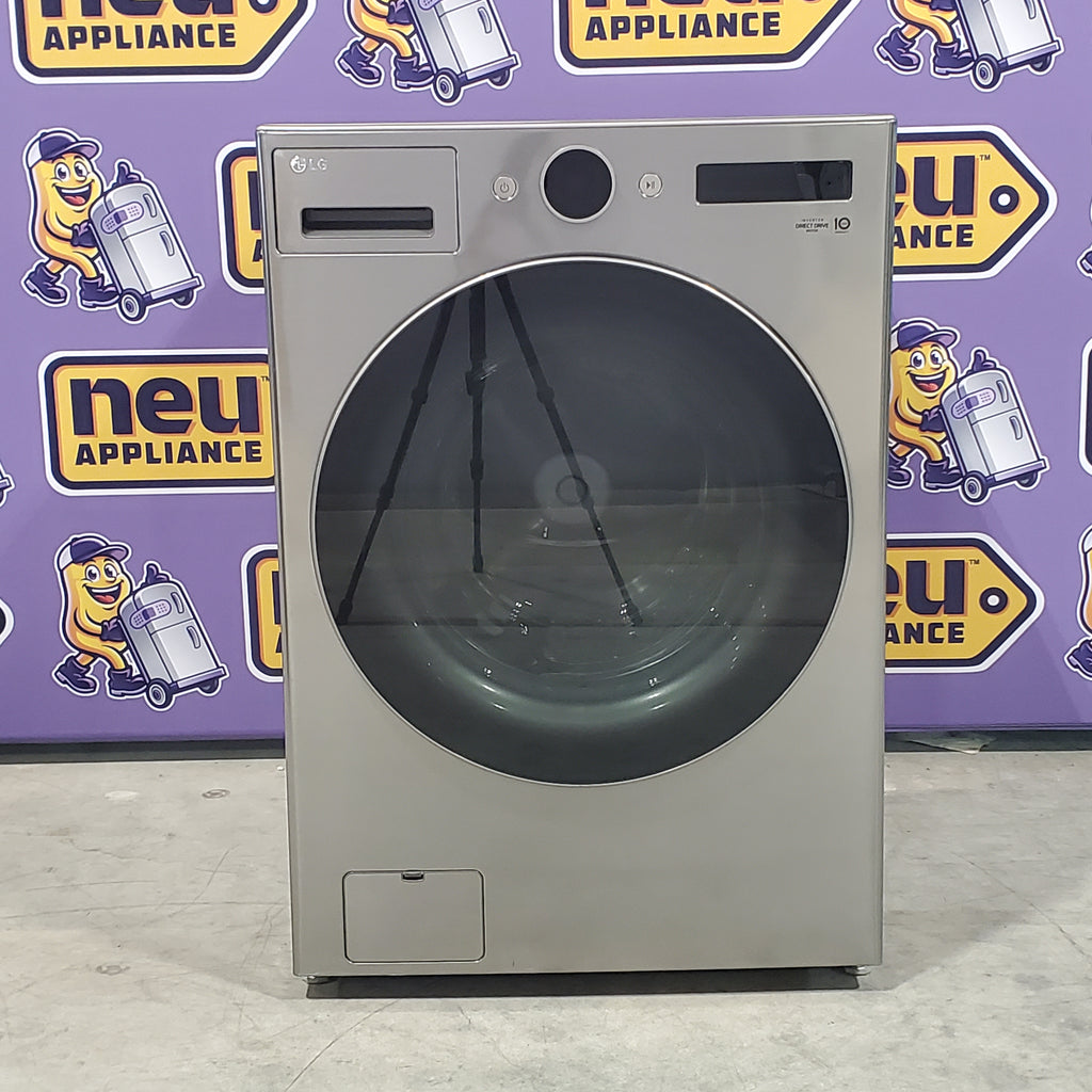 Pictures of LG Ultra Large Capacity 4.5 Cu. Ft. Capacity Front Load Washer with TurboWash 360 WM5500HVA and LG Smart Mega Capacity 7.8 Cu. Ft. Front Load Dryer with Dual Inverter Heat Pump Technology DLHC5502V - Scratch and Dent (Minor) - Neu Appliance Outlet - Discount Appliance Outlet in Austin, Tx