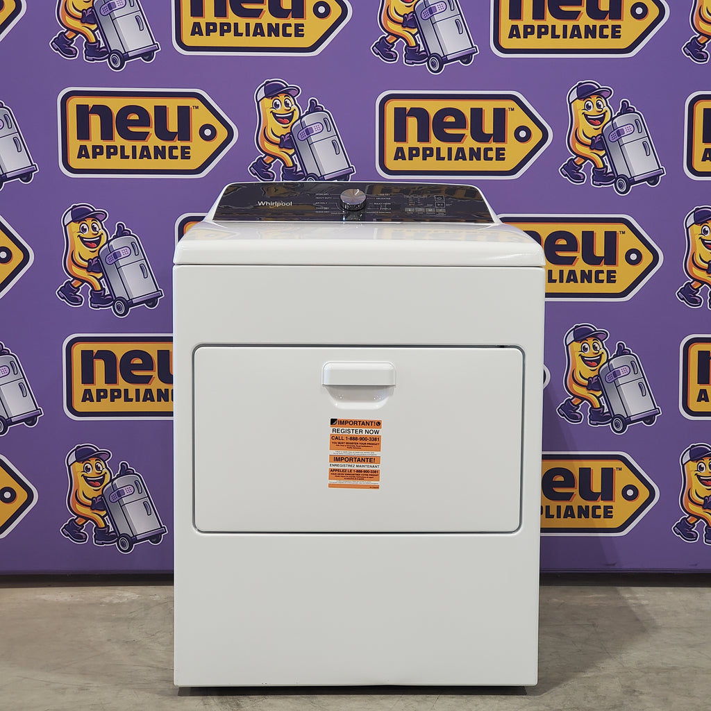 Pictures of 5.2–5.3 Cu. Ft. Whirlpool Top Load Washer in White with Removable Agitator WTW6157PW - Open Box and Whirlpool 7.0 cu. ft. Electric Dryer with Hamper Door WED5010LW - Open Box - Neu Appliance Outlet - Discount Appliance Outlet in Austin, Tx