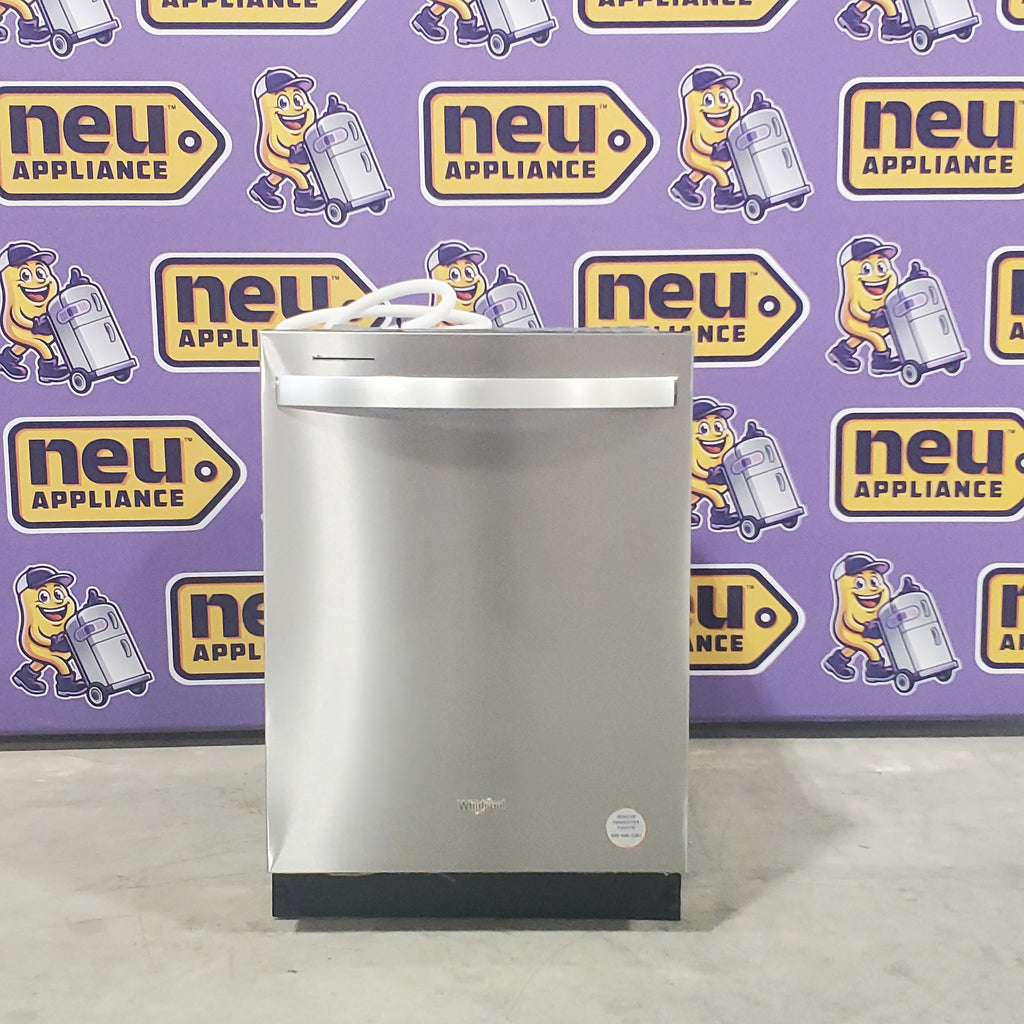 Pictures of Whirlpool Fingerprint Stainless Steel 24 In. Dishwasher with Ai Intelligent Wash and Sensor Cycle WDTA50SAKZ - Scratch and Dent (Minor) - Neu Appliance Outlet - Discount Appliance Outlet in Austin, Tx