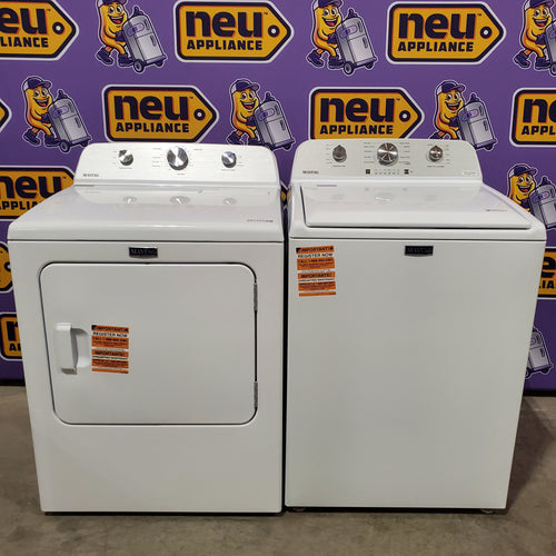 Maytag 4.5 cu. ft. Capacity Top Load Washer with Power™ Agitator and Deep Fill MVW4505MW - Scratch & Dent (Minor) and Maytag 7.0 cu. ft. Capacity Top Load Electric Wrinkle Prevent Dryer 16197 - MED4500MW - Scratch & Dent (Minor)