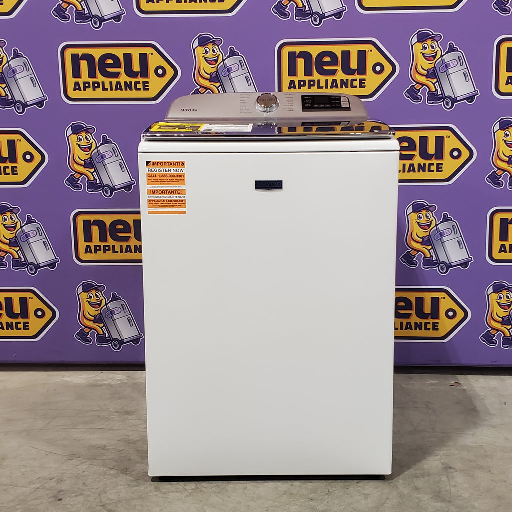 Maytag 5.3 cu. ft. Smart Top Load Washer with Extra Powe  MVW7232HW3 - Scratch & Dent (Minor) and Maytag Smart 7.4 cu. ft. Electric Dryer with Extra Power and Advanced Moisture Sensing 16066 - MED6230HW - Scratch & Dent (Minor)