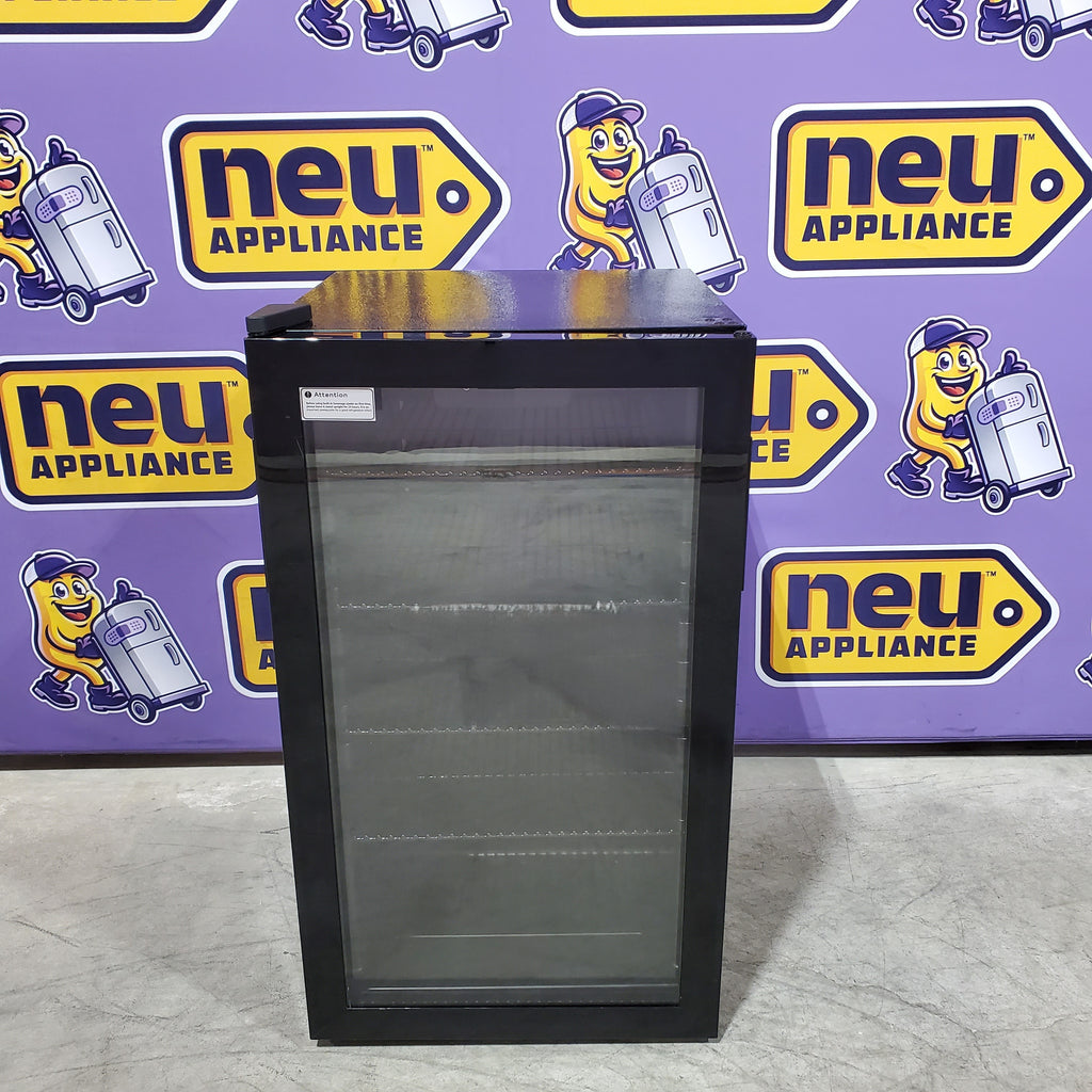 SIMZLIFE 17.7 in.W Single Zone 130-Cans Freestanding Beverage Refrigerator Cooler in Black, Reversible Door 251310SD881 - BR008-110SH - Scratch & Dent (Minor)