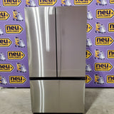 Samsung Bespoke Stainless Steel 3 Door French Door 30 Cu. Ft. Refrigerator with EZ Open Handle and Dual Ice Makers 22134SD242 - RF30BB6200QL - Scratch and Dent (Moderate)