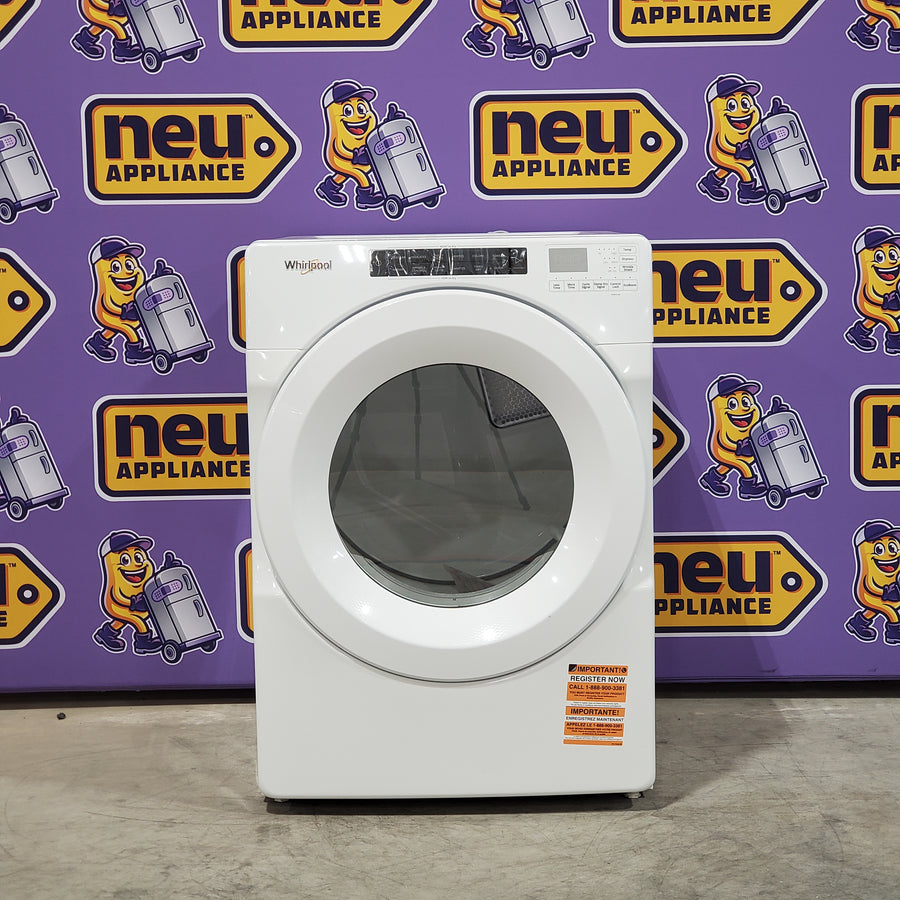 Whirlpool 7.4 cu. ft. ENERGY STAR  Front Load Electric Dryer with Long Vent WED560LHW - Scratch & Dent (Minor)