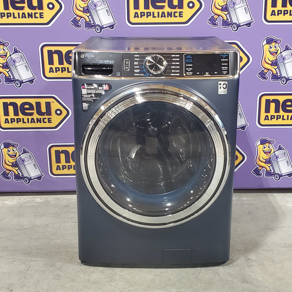 GE Profile 5.3 cu. ft. Smart Front Load ENERGY STAR Washer with OdorBlock UltraFresh Vent System and Microban Technology in Sapphire Blue 6SD111 - PFW870SPVRS - Scratch & Dent (Minor)