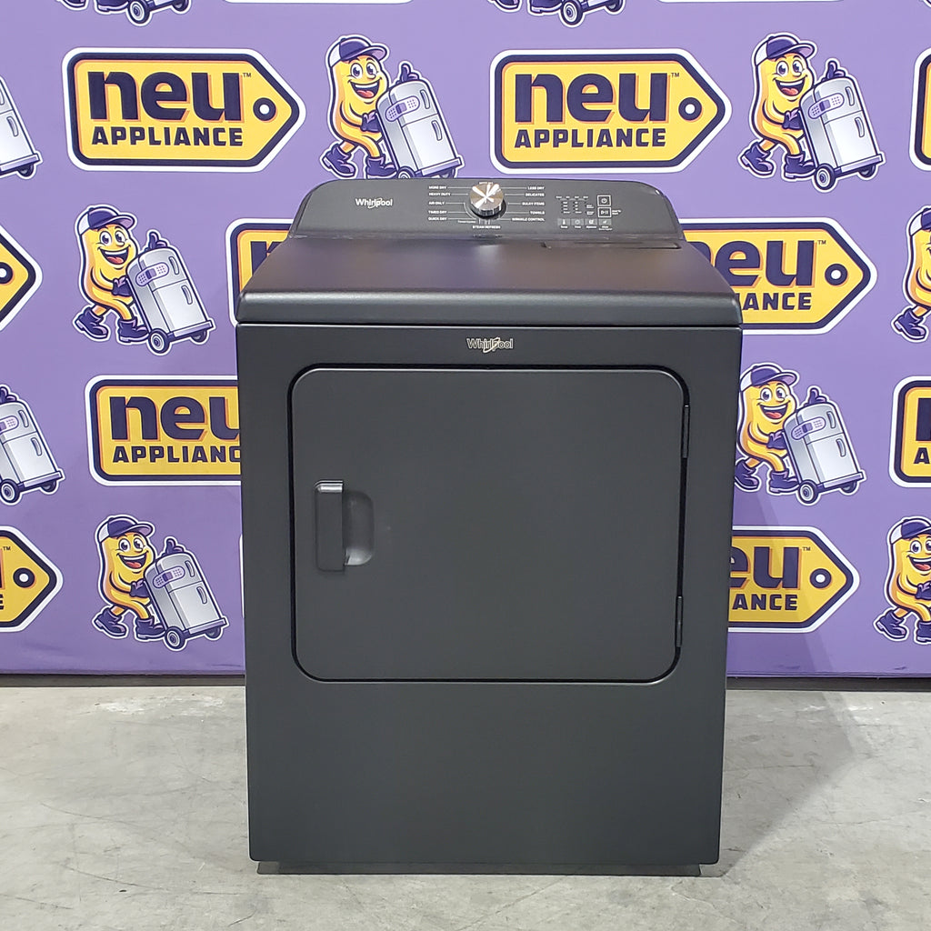 Pictures of Whirlpool Volcano Black Electric 7.0 Cu. Ft. Dryer with Steam Refresh Cycle and Moisture Sensor 6SD60 - WED6150PB - Open Box - Neu Appliance Outlet - Discount Appliance Outlet in Austin, Tx