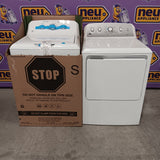 GE White Top Load 4.0 Cu. Ft. Capacity Washer with Stainless Steel Wash Basket GTW325ASWWW - New in Box and GE White Electric Aluminized Alloy Drum 7.2 Cu. Ft. Dryer with Sensor Dry and Extended Tumble 16240 - GTD45EASJWS - Certified Refurbished