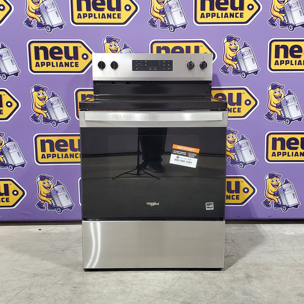Pictures of Whirlpool Fingerprint Resistant Stainless Steel Electric Range with Steam Clean and No Preheat Mode 3SD628 - WFES3330RZ - Open Box - Neu Appliance Outlet - Discount Appliance Outlet in Austin, Tx