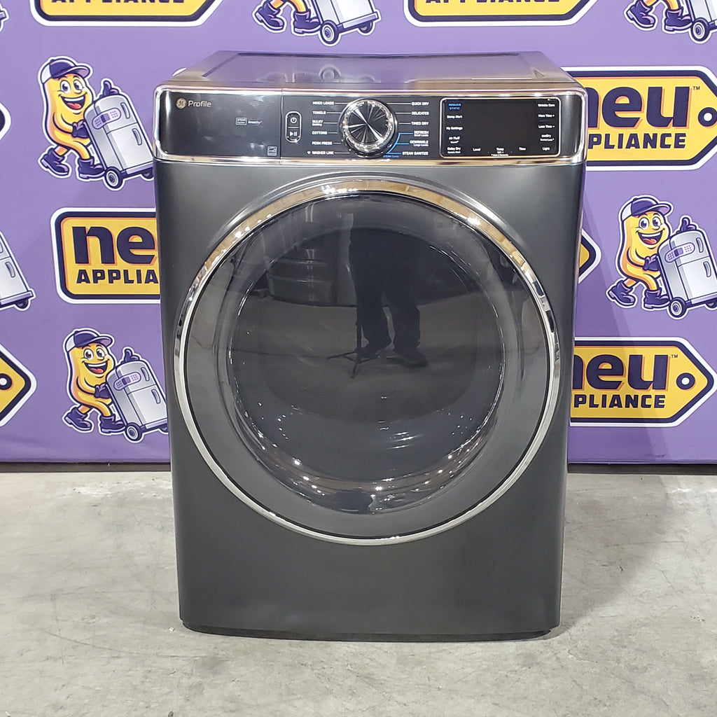 Pictures of GE Profile™ ENERGY STAR® 7.8 cu. ft. Capacity Smart Front Load Electric Dryer with Steam and Sanitize Cycle 6SD088 - PFD95ESPWDS - Scratch & Dent (Minor) - Neu Appliance Outlet - Discount Appliance Outlet in Austin, Tx