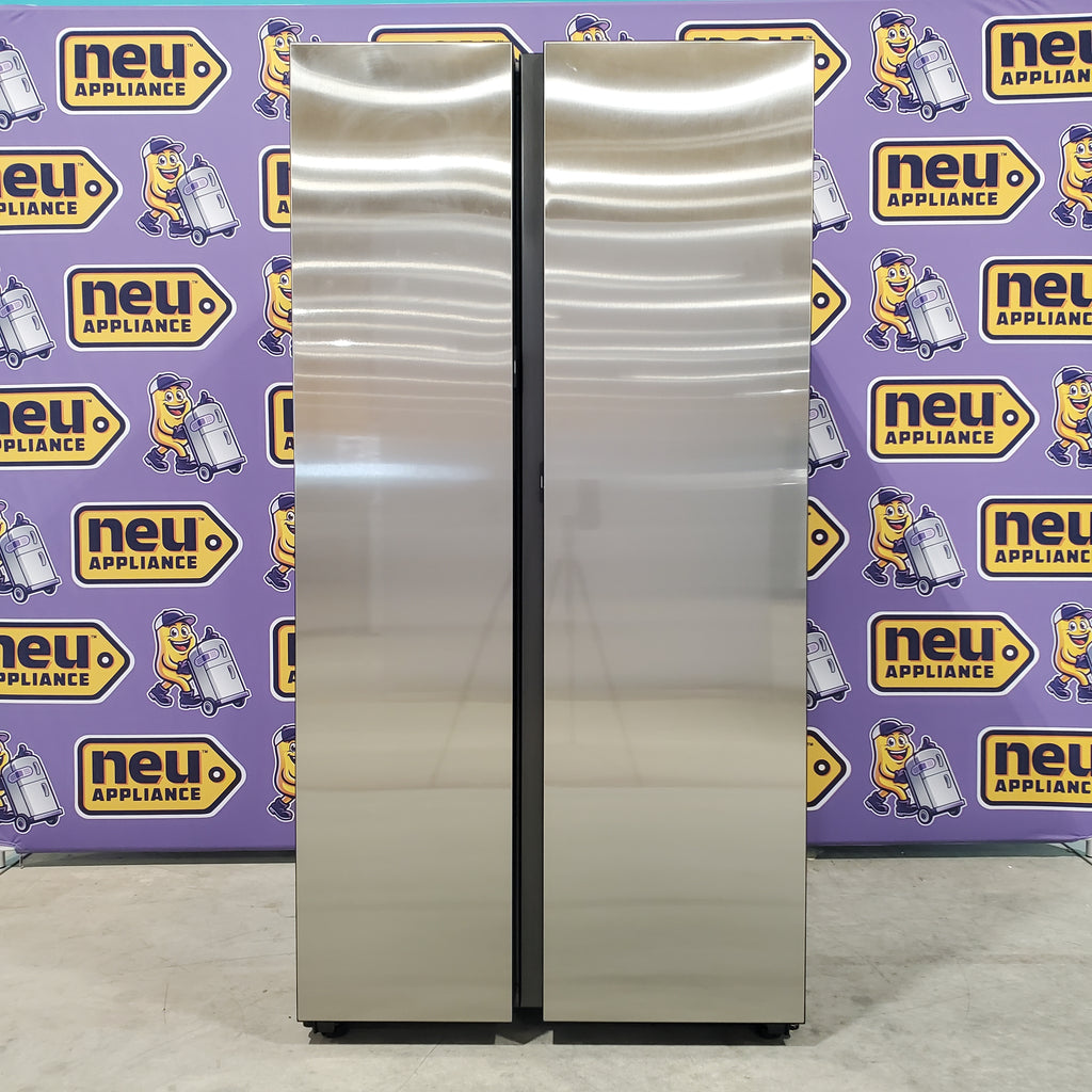 Pictures of Samsung Stainless Steel Bespoke Side-by-Side 28 cu. ft. Refrigerator with Beverage Center™ and Auto Fill Water Pitcher RS28CB7600QLAA - Open Box - Neu Appliance Outlet - Discount Appliance Outlet in Austin, Tx