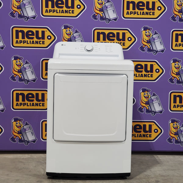 LG 7.3 Cu. Ft.  Electric Rear Control Ultra Large Capacity Dryer in White with Sensor Dry DLE6100W - Open Box