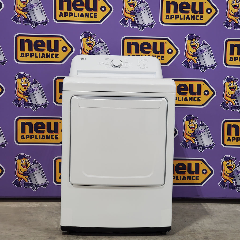 Pictures of LG 7.3 Cu. Ft. Electric Rear Control Ultra Large Capacity Dryer in White with Sensor Dry DLE6100W - Open Box - Neu Appliance Outlet - Discount Appliance Outlet in Austin, Tx