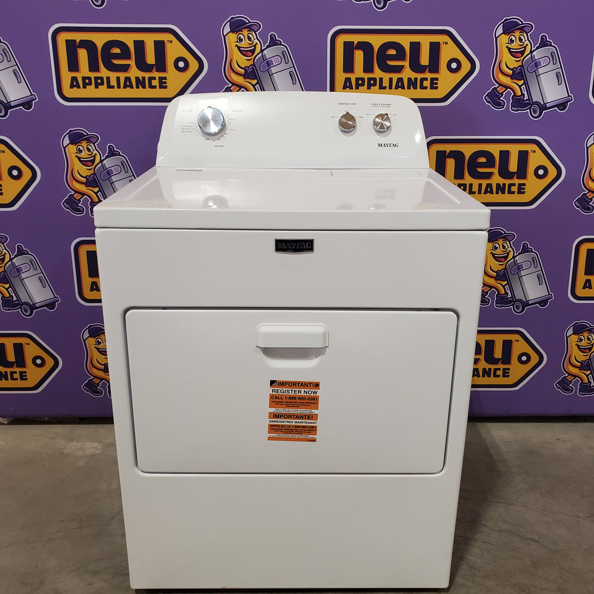 Maytag Top Load Style Electric Wrinkle Prevent 7.0 cu. ft. Dryer with Auto Dry 22133SD198 - MED4005SW - Scratch & Dent (Minor)