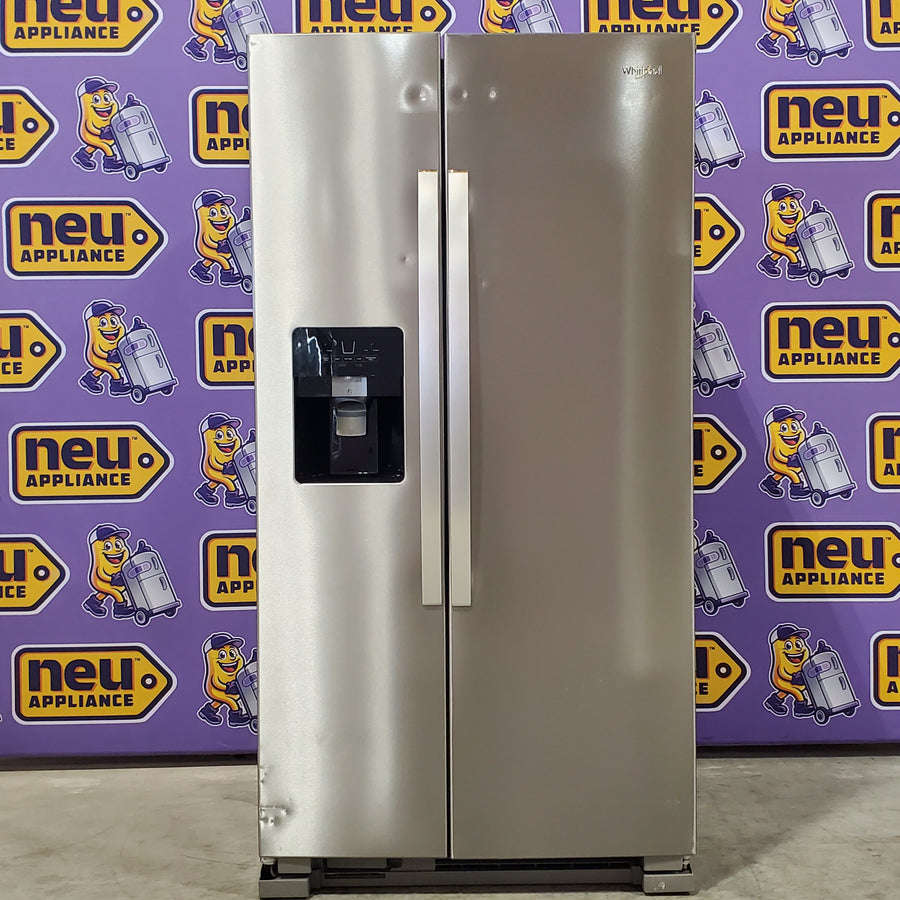 Whirlpool Side By Side Refrigerator with Can Caddy and Frameless Glass Shelves WRS325SDHZ - Scratch and Dent (Minor)