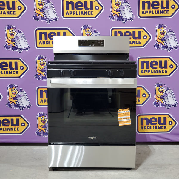 Whirlpool 30-inch Self Clean Gas Range with No Preheat Mode WFGS3530RS - Scratch & Dent (Minor)