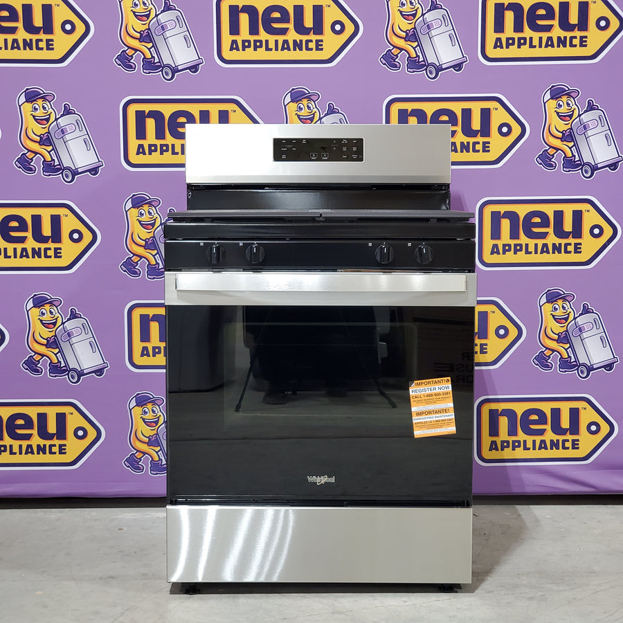 Whirlpool 30-inch Self Clean Gas Range with No Preheat Mode WFGS3530RS - Scratch & Dent (Minor)