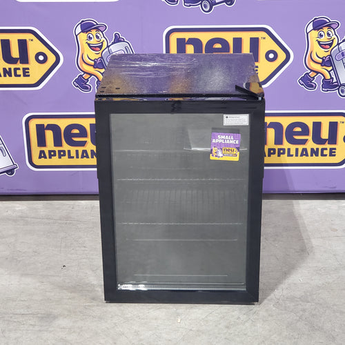 SIMZLIFE 17.4-in 100-Can Black Built-in/Freestanding Beverage Refrigerator Wine Cooler with Insulation Glazed Door SA112 - BR001-95BL - Scratch & Dent (Minor)