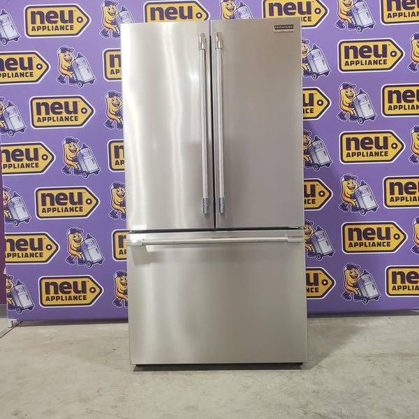 Frigidaire Professional Stainless Steel Counter Depth 3 Door French Door 23 Cu. Ft. Refrigerator with Adjustable Temperature Drawer and CrispSeal Plus Crispers PRFG2383AFC - Scratch and Dent (Minor)