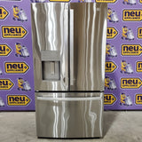 GE 20.6 cu. ft. Counter Depth French Door Refrigerator in Fingerprint Resistant Stainless, ENERGY STAR GYE21JYMFS - Scratch & Dent (Moderate)