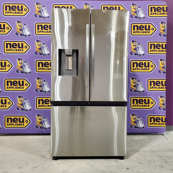 Samsung Stainless Steel 31 cu. ft. Mega Capacity 3-Door French Door Refrigerator with Four Types of Ice RF32CG5400SR - Scratch & Dent - Minor